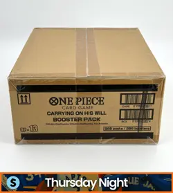 ONE PIECE TCG CARRYING ON HIS WILL OP-13 ENGLISH SEALED BOOSTER BOX CASE - Image 1