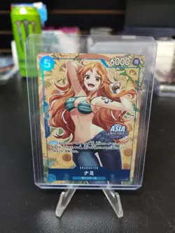 2025 One Piece NAMI #P-112 Promo Cards Mini-Tin Pack Set Vol 2 Asia Game Stamp - Image 1