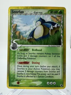 Snorlax 10/101 Delta Species Holo Card Rare 2006 Pokemon TCG (Moderatly Played) - Image 1