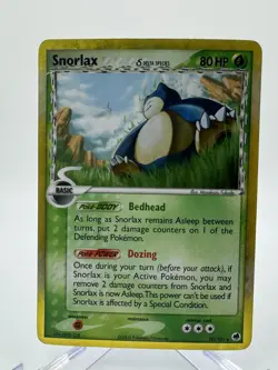 Snorlax 10/101 Delta Species Holo Card Rare 2006 Pokemon TCG (Moderatly Played) - Image 2