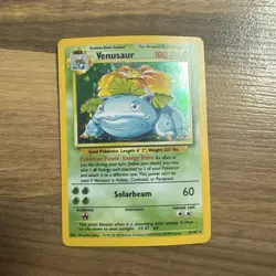 Pokemon Venusaur Holo Rare Card 15/102 Base Set 1999 Stage 2 - Image 1