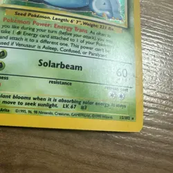 Pokemon Venusaur Holo Rare Card 15/102 Base Set 1999 Stage 2 - Image 3