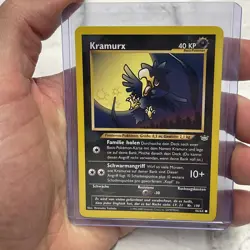 GERMAN Murkrow 46/64 Neo Revelation - Common Pokemon Card - LP+ Vintage Vtg WOTC - Image 1