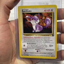 Pokemon German Card Team Rocket - Rattata 66/82 (Rattfratz) Vintage LP+ Pokemon - Image 1