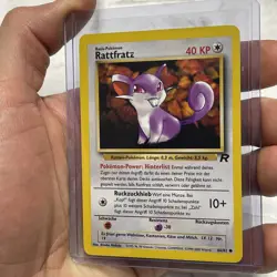 Pokemon German Card Team Rocket - Rattata 66/82 (Rattfratz) Vintage LP+ Pokemon - Image 2