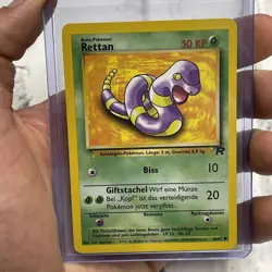 Pokemon Card Team Rocket No. 56/82 Rettan German ( Ekans ) NM/MT Vintage Common - Image 1
