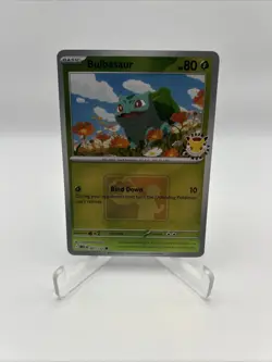 001/132 Bulbasaur 2026 Pokemon Day League Stamped Promo Card Mega TCG Play - Image 1