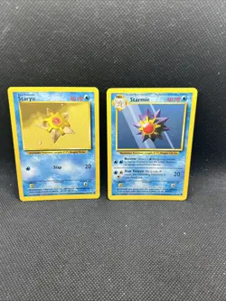 Starmie + Staryu 1999 Pokemon Base Set Card Lot Vintage WOTC - Image 2