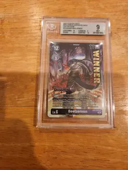 BGS 9 Digimon Card Game Beelzemon EX2-044 SR Winner Promo - Image 1