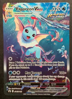Jumbo Oversized Vaporeon VMAX Card PROMO SWSH182 Pokemon Premium Collection NM - Image 1