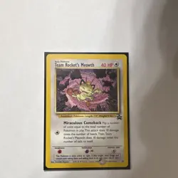 Pokemon Team Rocket's Meowth Card Wotc 2000 English 18 promo clean very rare - Image 1