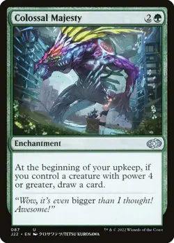 MTG COLOSSAL MAJESTY - GREEN ENCHANTMENT - JUMPSTART 2022 J22 - ANIME ART - Image 1