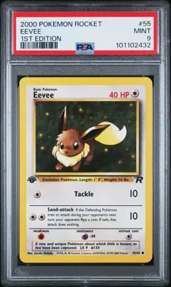 2000 POKEMON ROCKET 55 EEVEE 1ST EDITION | PSA 9 - Image 1
