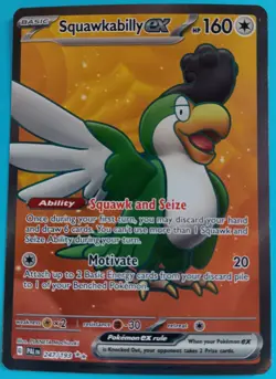 Pokemon - Squawkabilly ex 247/193 - SV Paldea Evolved - Full Art Textured - NM - Image 1