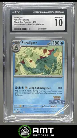 Feraligatr CGC 10 2025 Pokemon Scarlet Violet Black Star Promos SVP EN #213 9099 - Image 1
