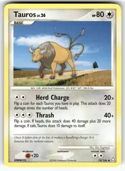 Tauros Legends Awakened Uncommon Pokemon Lightly played - Image 1