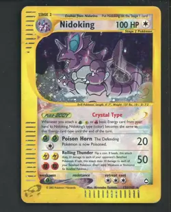2002 Pokemon Aquapolis Crystal Nidoking Holo Rare #150 - Image 1