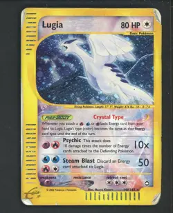 2002 Pokemon Aquapolis Crystal Lugia Holo Rare #149 - Image 1