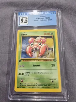 1999 Pokemon Jungle 1st Edition #59 Paras CGC 9.5 (10) Gem Mint - Image 1