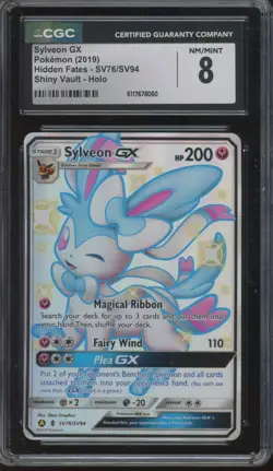 2019 Pokemon Hidden Fates Shiny Vault Holo #SV76 Sylveon GX CGC 8 - Image 1