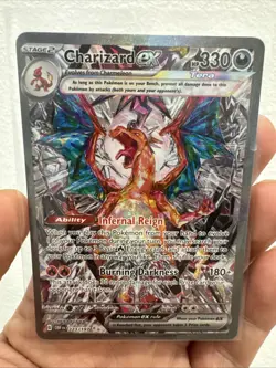 #223 Charizard ex SIR FULL ART - Pokemon TCG Scarlet & Violet Obsidian Flames NM - Image 1
