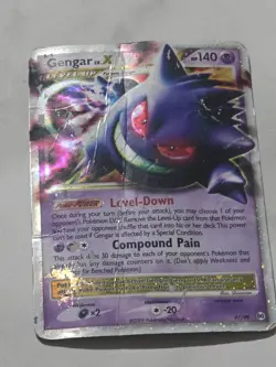 Pokemon Gengar LV.X 97/99 Platinum Arceus Holo Ultra Rare HP Creased - Image 1