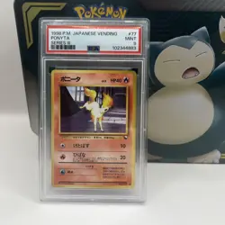 1998 Pokemon Japanese Vending Series III Ponyta #077 PSA 9 - Image 1
