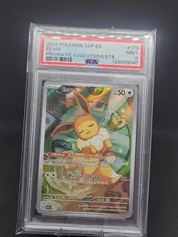 Pokemon Eevee TCG 173 Holo Promo Prismatic Evolutions PSA 9 - Image 1