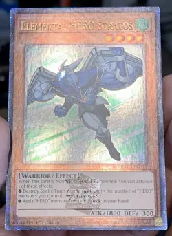 Yugioh Elemental HERO Stratos RA03-EN177 Quarter Century Secret Rare 1st Ed NM - Image 5