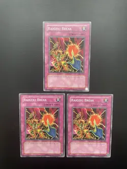 Yugioh Raigeki Break SYE-050 Unlimited Edition Common MP/HP X3 - Image 1