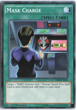 Yugioh - Mask Charge SDHS-EN021 1st Edition - Structure Deck: HERO Strike - Image 1