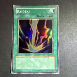 Yugioh! Raigeki - LOB-053 - Super Rare - Unlimited Edition LP+ - Image 1