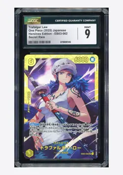 One Piece CGC 9 Trafalgar Law SEC 2025 EB03-062 EB03 Japanese - Image 1
