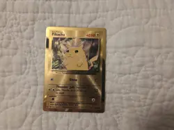 Pokemon Gold Metal Pikachu Card 58/102 - Celebrations Ultra Premium Collection - Image 1