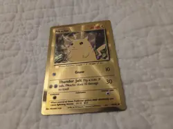Pokemon Gold Metal Pikachu Card 58/102 - Celebrations Ultra Premium Collection - Image 2