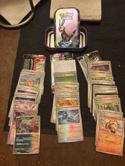 Pokemon TCG Lot Prismatic Evolutions Umbreon Tin And Est 50 Cards Destined Rival - Image 1