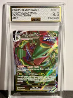 Pokemon TCG Rayquaza VMAX Crown Zenith Ultra Rare Card 102/159 - Image 1