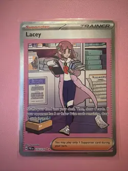 Pokemon TCG Trainer Lacey Prismatic Evolutions Holo Card 175/131 - Image 1