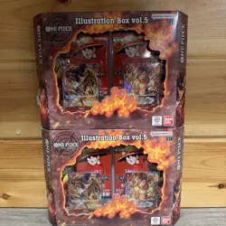 LOT OF 2x Bandai Trading Card Games One Piece TCG Illustration Box Vol 5 SEALED - Image 1
