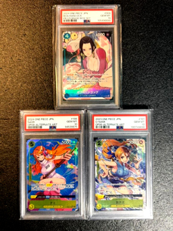 3 SET PSA10 BOA HANCOCK/NAMI/O-NAMI ONE PIECE CARD JPN - Image 1