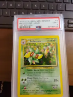 PSA 9 MINT Bellossom 3 Neo Genesis 1st Edition Holo Pokemon Card - Image 1