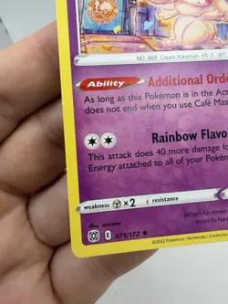 Alcremie 071/172 Rare SWSH09: Brilliant Stars Pokemon Card NM - Image 5