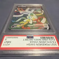PSA 9 2021 Pokemon SWSH Evolving Skies Sylveon Secret 211/203 Graded TCG Card. - Image 3