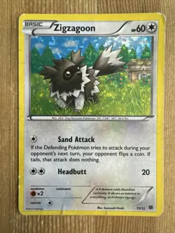 Zigzaton / Zigzagoon 11/12 McDonald's CARD 2015 Happy Meal Promo Pokemon DMG #2 - Image 1