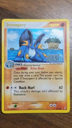 Swampert 27/100 Ex Crystal Guardians Reverse Holo Rare Stamped Pokemon TCG Card - Image 1