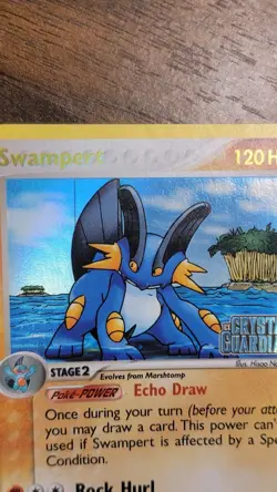 Swampert 27/100 Ex Crystal Guardians Reverse Holo Rare Stamped Pokemon TCG Card - Image 3