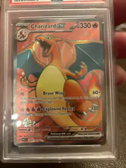 Pokemon TCG Charizard EX Scarlet & Violet Holo Ultra Rare Card 183/165 PSA 9 - Image 2