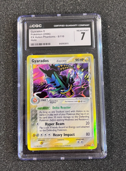 CGC 7, Near Mint, Gyarados, 2006 EX Holon Phantoms 8/110 Holo, Pokemon Card - Image 1
