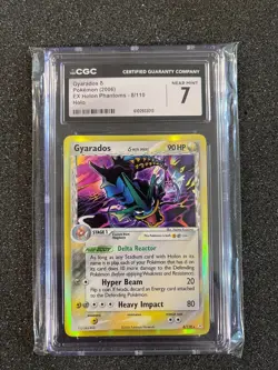 CGC 7, Near Mint, Gyarados, 2006 EX Holon Phantoms 8/110 Holo, Pokemon Card - Image 3