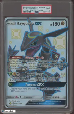 2018 Pokemon Sun & Moon Celestial Storm JUMBO Card #177a FA Rayquaza Gx PSA 9 - Image 1